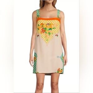 Antonio Melani Eliana Printed Fruit Citrus Mini Square Neck Dress